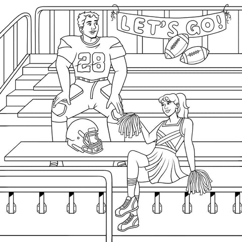 The Sports Romance Colouring Book