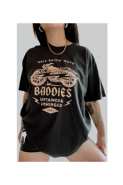 Hell Raisin' Moto Baddies |  Graphic Tee | Black