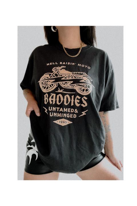 Hell Raisin' Moto Baddies |  Graphic Tee | Black