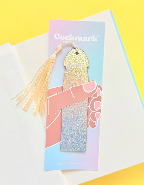 Holo Shimmer Pink Cockmark |  Bookmark